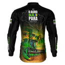 Camisa Agro Brk O Agro Não Para Trator Verde com UV50+