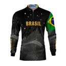Camisa Agro Brk Brasil Preta com Proteção Solar UV50+