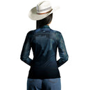Camisa Agro Feminina Brk Camuflado Long Horn Brasil Azul com Proteção Solar UV50+