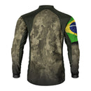 Camisa Agro Brk Camuflada Bandeira do Brasil com Proteção Solar UV50+
