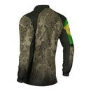 Camisa Agro Brk Camuflada Bandeira do Brasil com Proteção Solar UV50+