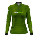 Camisa Agro Feminina Brk Mescla Verde com Proteção Solar UV50+