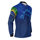 Camisa Agro Brk Brasil Azul com Proteção Solar UV50+