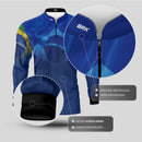 Camisa Agro Brk Brasil Azul com Proteção Solar UV50+