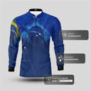 Camisa Agro Brk Brasil Azul com Proteção Solar UV50+