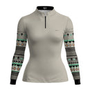 Camisa Agro Feminina BRK Linhas Nativas Cinza com Proteção Solar UV50+
