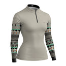Camisa Agro Feminina BRK Linhas Nativas Cinza com Proteção Solar UV50+
