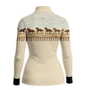 Camisa Agro Feminina BRK Wild horse Bege com Proteção Solar UV50+