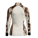 Camisa Agro Feminina BRK Pecuária Cow Print Bege com Proteção Solar UV50+