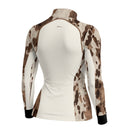Camisa Agro Feminina BRK Pecuária Cow Print Bege com Proteção Solar UV50+
