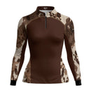 Camisa Agro Feminina BRK Pecuária Brown Print com Proteção Solar UV50+