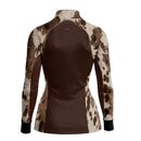 Camisa Agro Feminina BRK Pecuária Brown Print com Proteção Solar UV50+