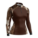 Camisa Agro Feminina BRK Pecuária Brown Print com Proteção Solar UV50+