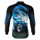 Camisa Agro Brk O Agro Não Para Azul Proteção Solar UV50+