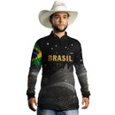 Camisa Agro Brk Brasil Preta com Proteção Solar UV50+