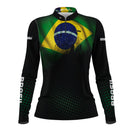 Camisa Agro Feminina Brk Brasil com Proteção Solar UV50+