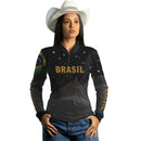 Camisa Agro Brk Brasil Preta com Proteção Solar UV50+