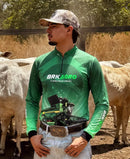Camisa Agro Brk O Agro Move o Brasil Colheitadeira com Proteção Solar UV50+