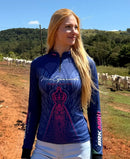 Camisa Agro Feminina Brk Nossa Senhora Mãe Aparecida com Proteção Solar UV50+