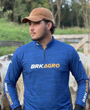 Camisa Agro Brk Mescla Azul Petróleo com Proteção Solar UV50+