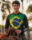 Camisa Agro Brk Bandeira do Brasil com Proteção Solar UV50+