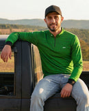 Camisa Masculina Agro Brk Mescla Verde Claro com Proteção Solar UV50+