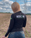 Camisa Agro Feminina Brk Medicina Veterinária V2 com Proteção Solar UV50+