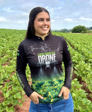 Camisa Agro Feminina Brk Drone T40 Soja com Proteção Solar UV50+