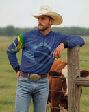 Camisa Agro Brk Brasil Azul com Proteção Solar UV50+