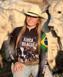 Camisa Agro Feminina Brk Produtor de Leite com Proteção Solar UV50+