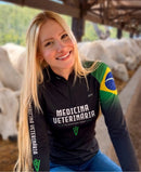 Camisa Agro Feminina Brk Medicina Veterinária com UV50+