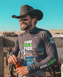 Camisa Agro Brk O Agro Não Para Trator Azul com UV50+