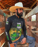 Camisa Agro Brk O Agro Não Para Trator Verde com UV50+