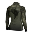 Camisa Feminina Agro Brk Camu Verde Long Horn com Proteção Solar UV50+