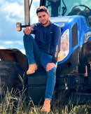 Camisa Agro Brk Básica Azul com Proteção UV50+