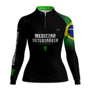 Camisa Agro Feminina Brk Medicina Veterinária com UV50+