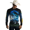 Camisa Agro Brk O Agro Não Para Azul Proteção Solar UV50+
