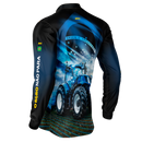 Camisa Agro Brk O Agro Não Para Azul Proteção Solar UV50+