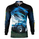 Camisa Agro Brk O Agro Não Para Azul Proteção Solar UV50+