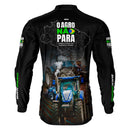 Camisa Agro Brk O Agro Não Para Trator Azul com UV50+