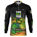 Camisa Agro Brk O Agro Não Para Trator Verde com UV50+