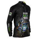 Camisa Agro Brk O Agro Não Para Trator Azul com UV50+