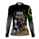 Camisa Agro Feminina Brk Produtor de Leite com Proteção Solar UV50+